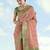 pink silk blend banarasi jacuard work saree with unstitched blouse piece