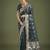 rama silk blend banarasi jacuard work saree with unstitched blouse piece