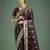 maroon silk blend banarasi jacuard work saree with unstitched blouse piece