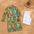 Multi color digital print with chikankari embroidery work rayon men's kurta payjama set
