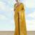 yellow silk blend banarasi jacuard work saree with unstitched blouse piece