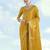 yellow silk blend banarasi jacuard work saree with unstitched blouse piece