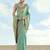 rama silk blend banarasi jacuard work saree with unstitched blouse piece