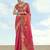 pink silk blend banarasi jacuard work saree with unstitched blouse piece