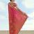 pink silk blend banarasi jacuard work saree with unstitched blouse piece