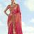 pink silk blend banarasi jacuard work saree with unstitched blouse piece
