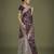wine silk blend banarasi jacuard work saree with unstitched blouse piece