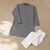 Black color handcrafted luckhnawi chikankari cotton men's kurta payjama set