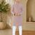 Brown color handcrafted luckhnawi chikankari cotton men's kurta payjama set