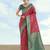 pink silk blend banarasi jacuard work saree with unstitched blouse piece