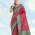 pink silk blend banarasi jacuard work saree with unstitched blouse piece