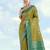 parrot green silk blend banarasi jacuard work saree with unstitched blouse piece