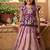 Kids tissue silk embroidered lehenga choli with mission work blouse