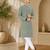 Green color handcrafted luckhnawi chikankari cotton men's kurta payjama set