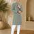 Green color handcrafted luckhnawi chikankari cotton men's kurta payjama set
