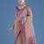 purple silk blend banarasi jacuard work saree with unstitched blouse piece