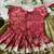 Kids moss satin elephant motif cutdana work lehenga with zari silk peplum blouse