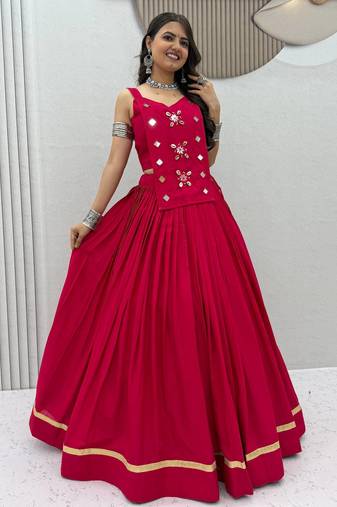 COTTON FABRIC HANDWORK REAL CODI NAVRATRI  LEHNGHA CHOLI