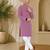 Maroon color handcrafted luckhnawi chikankari cotton men's kurta payjama set