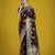 Maroon silk blend jacuard work saree with unstitched blouse piece