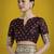 Maroon silk blend jacuard work saree with unstitched blouse piece