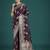 wine silk blend banarasi jacuard work saree with unstitched blouse piece