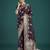 wine silk blend banarasi jacuard work saree with unstitched blouse piece