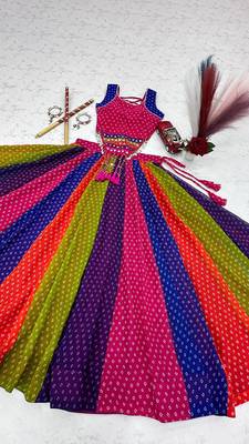 GEORGETTE COTTON HANDWORK REAL CODI NAVRATRI  LEHNGHA CHOLI 4