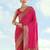 pink silk blend banarasi jacuard work saree with unstitched blouse piece