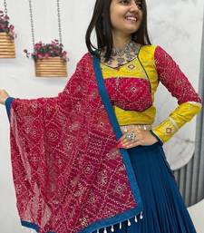 REYON COTTON EMBROIDERY THRED WORK NAVRATRI LEHNGHA CHOLI