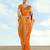 orange silk blend banarasi jacuard work saree with unstitched blouse piece