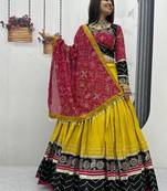 REYON COTTON EMBROIDERY THRED WORK NAVRATRI LEHNGHA CHOLI