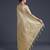 cream silk blend banarasi jacuard work saree with unstitched blouse piece