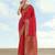 red silk blend banarasi jacuard work saree with unstitched blouse piece