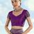 purple silk blend banarasi jacuard work saree with unstitched blouse piece