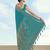 Rama banarasi silk blend jacuard work saree with unstitched blouse piece