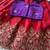 Red fendy silk embroidered lehenga with purple velvet work blouse for kids