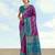 Purple banarasi silk blend jacuard work saree with unstitched blouse piece