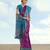 Purple banarasi silk blend jacuard work saree with unstitched blouse piece