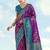 Purple banarasi silk blend jacuard work saree with unstitched blouse piece