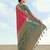 Pink banarasi silk blend jacuard work saree with unstitched blouse piece