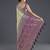 Cream banarasi silk blend jacuard work saree with unstitched blouse piece