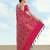 Pink banarasi silk blend jacuard work saree with unstitched blouse piece