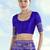 Royal blue banarasi silk blend jacuard work saree with unstitched blouse piece