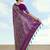 Purple banarasi silk blend jacuard work saree with unstitched blouse piece