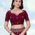 Wine georgette embroidery work saree with unstitched blouse piece