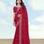 Pink georgette embroidery work saree with unstitched blouse piece