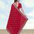 Pink georgette embroidery work saree with unstitched blouse piece