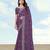 Lavender georgette embroidery work saree with unstitched blouse piece