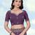 Lavender georgette embroidery work saree with unstitched blouse piece